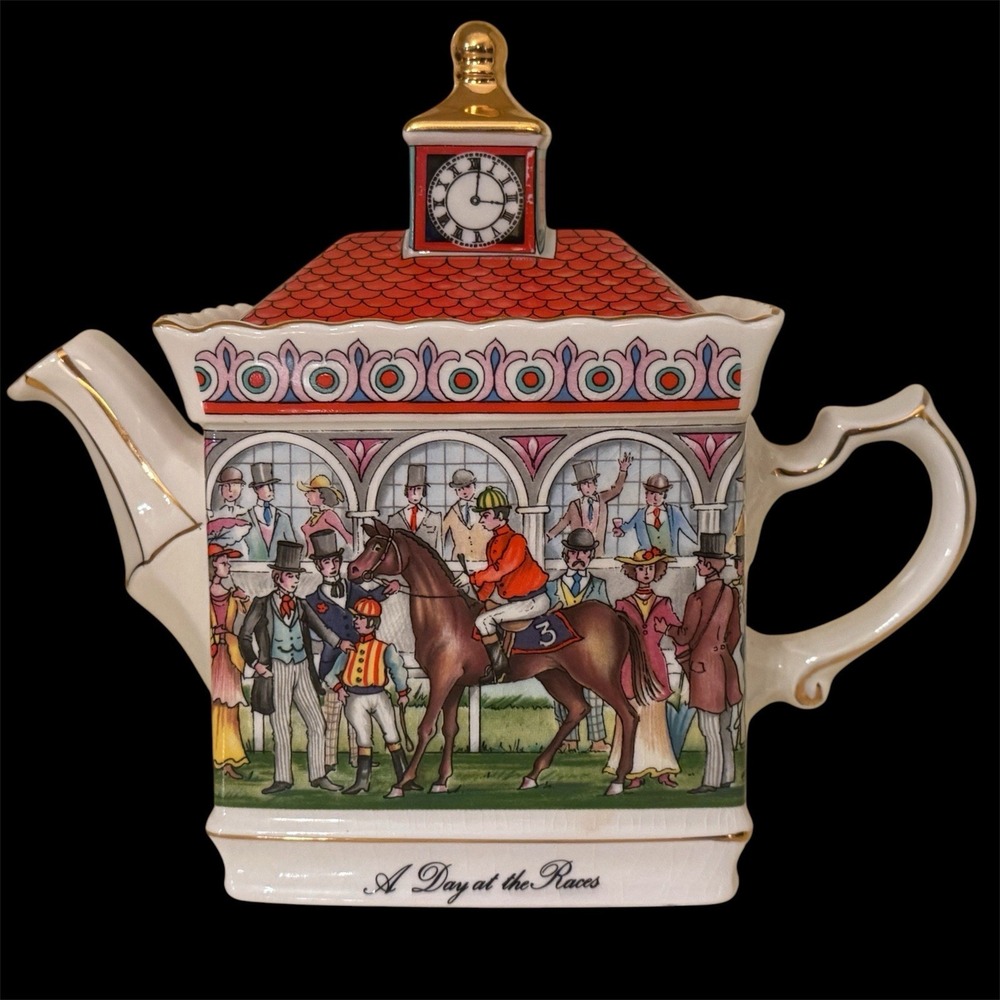 James Sadler A Day at the Races Teapot Championships Collection Horse Racing